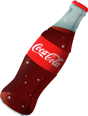 Illustration of an original Coca Cola bottle